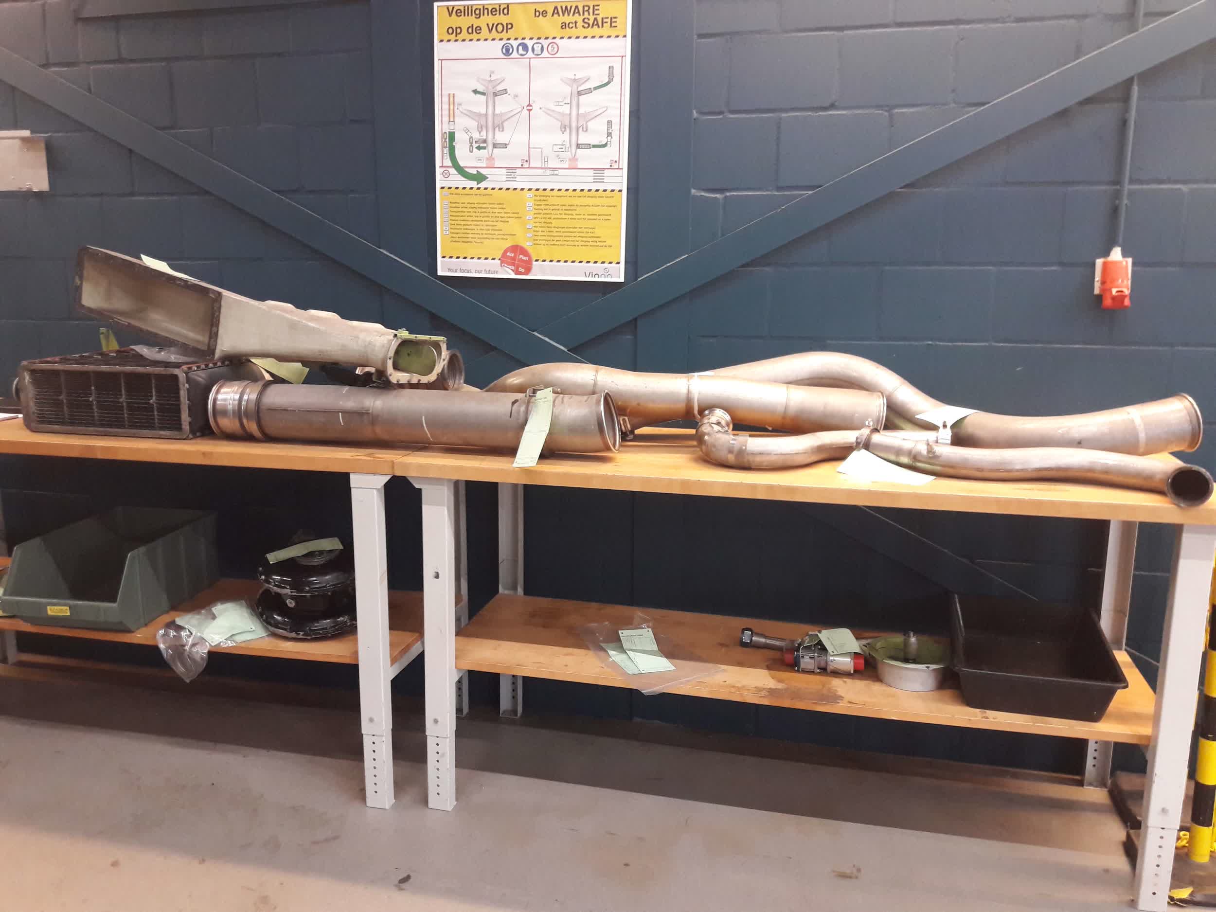 Removed LH Secondary Heat Exchanger and Appropriate Pipes