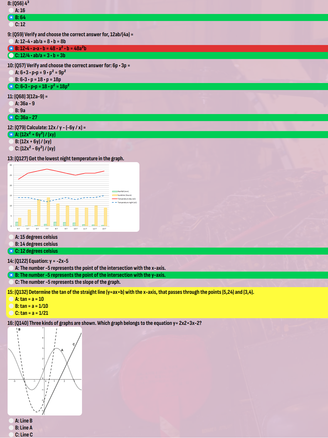 Screenshot Parttrainer Page