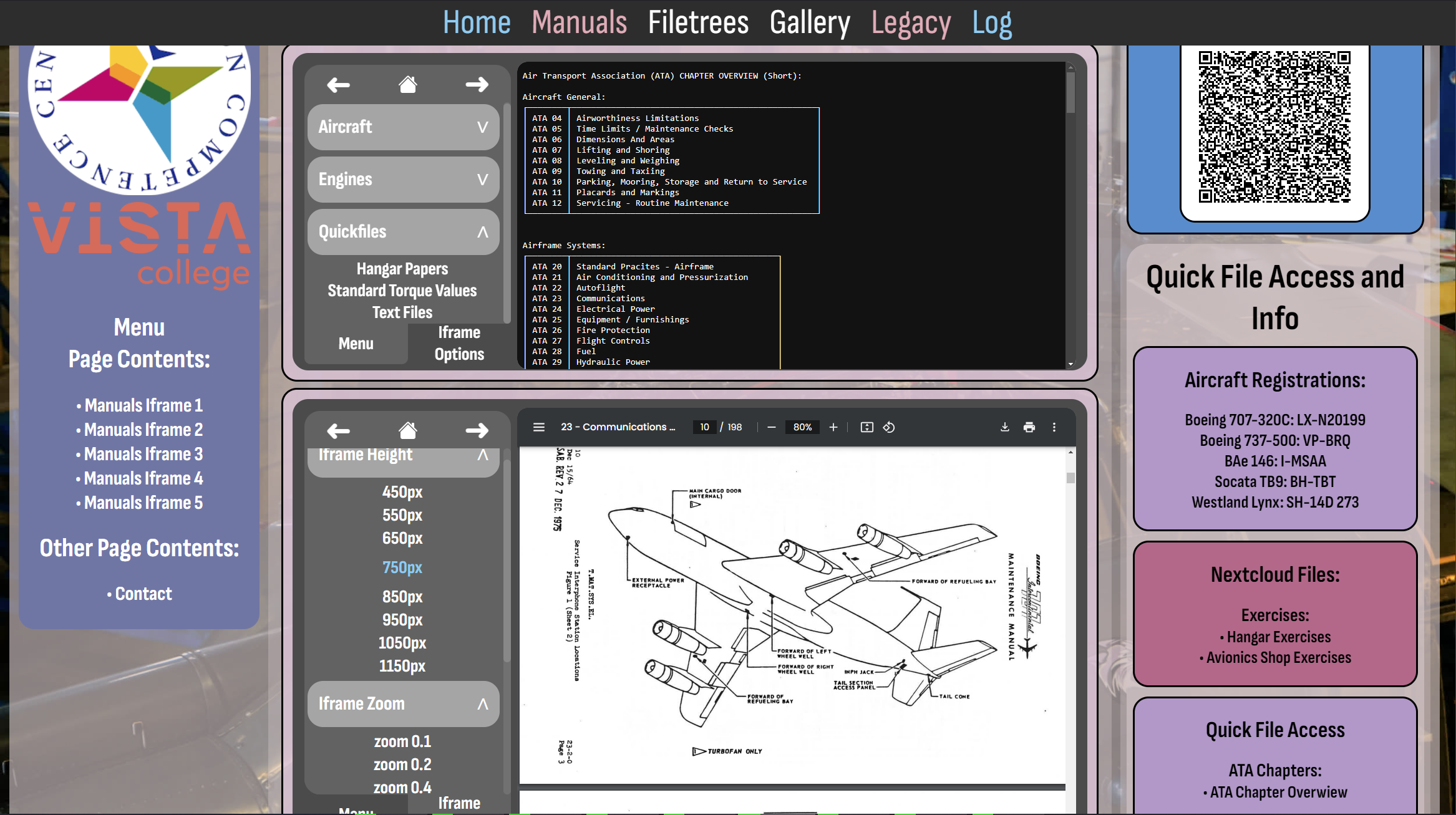 Screenshot Swag Aviation Manuals Page